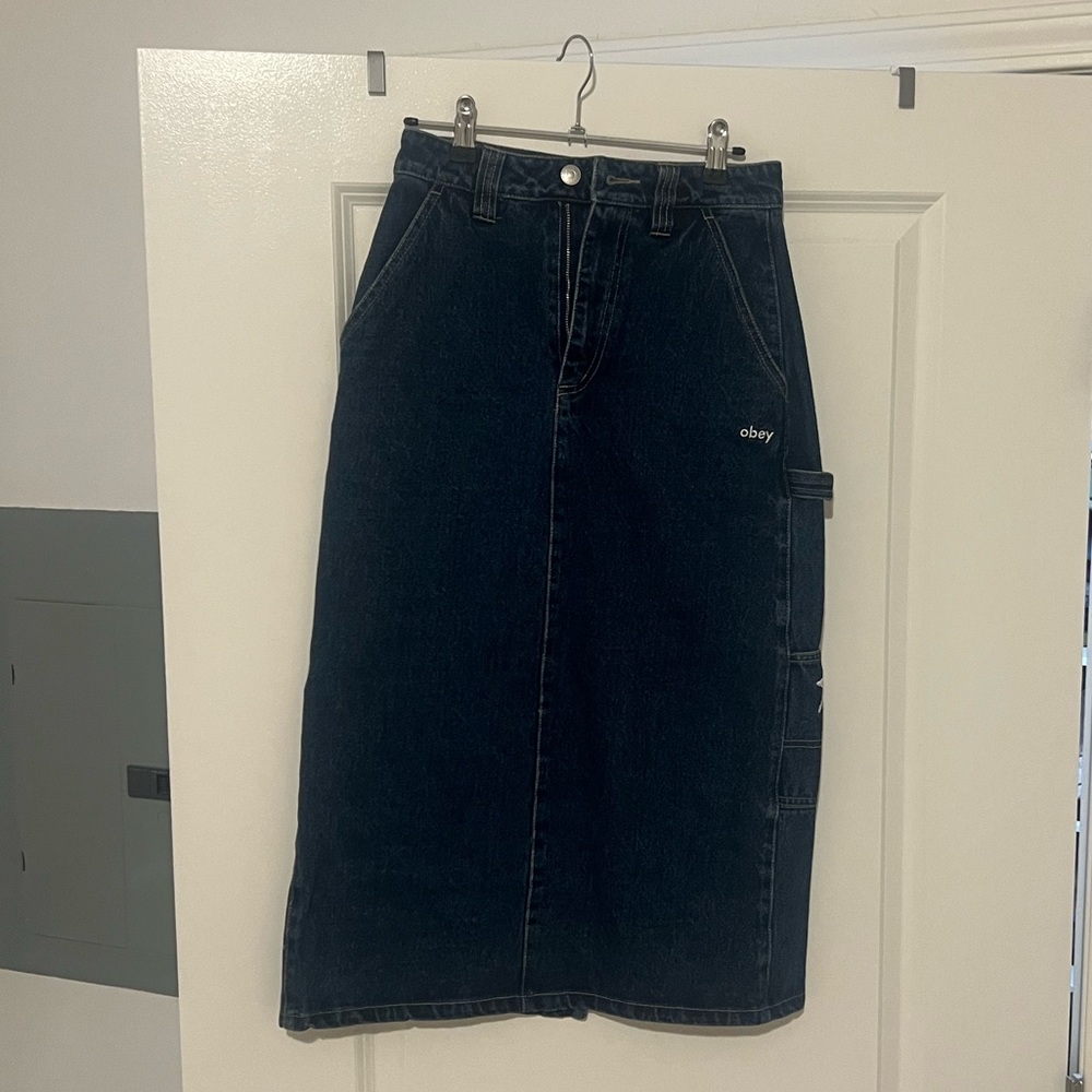 Obey Juniper Embroidered Denim Midi Skirt - Picture 4 of 6